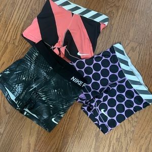Nike pro size small short bundle